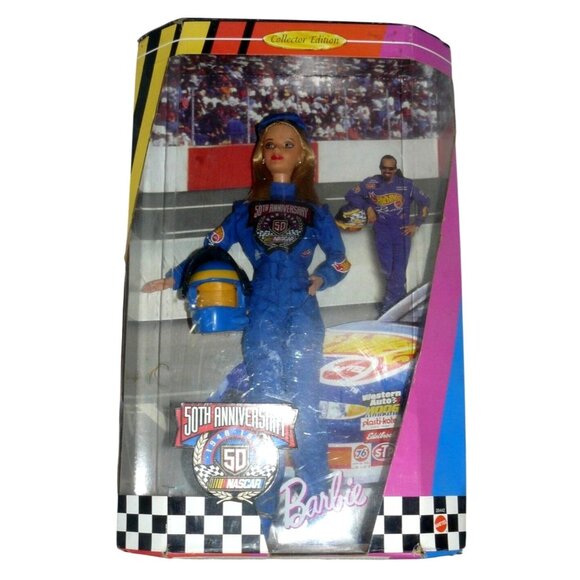 Mattel Other - Barbie NASCAR 50th Anniversary Collector Doll New in Box Mattel COA Vintage